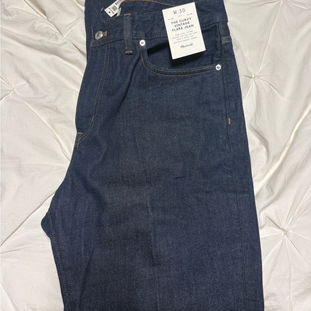 Madewell Women's Dark Blue Flare Jeans